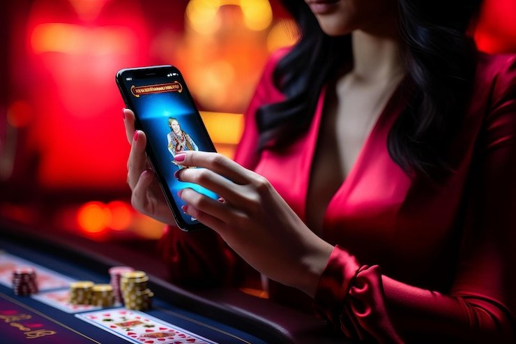 Antarmuka aplikasi mobile slot 45 menampilkan menu permainan dealer langsung, sportsbook, dan slot